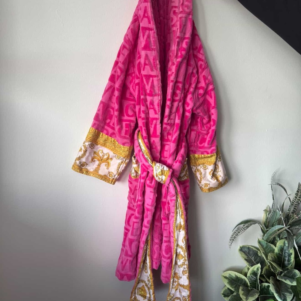 Versace Pink and Gold Robe